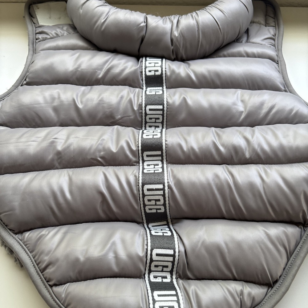 UGG Medium Pet Puffer Coat Jacket‎ in Seal Gray - Picture 7 of 8